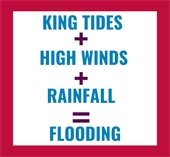 King Tides High Winds Rainfall Flooding Logo