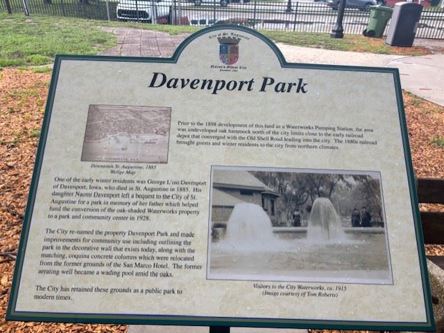 Davenport park sign