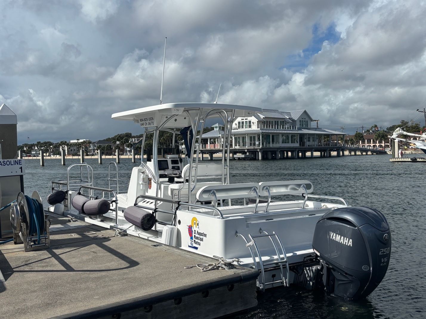 Marina launch service boat