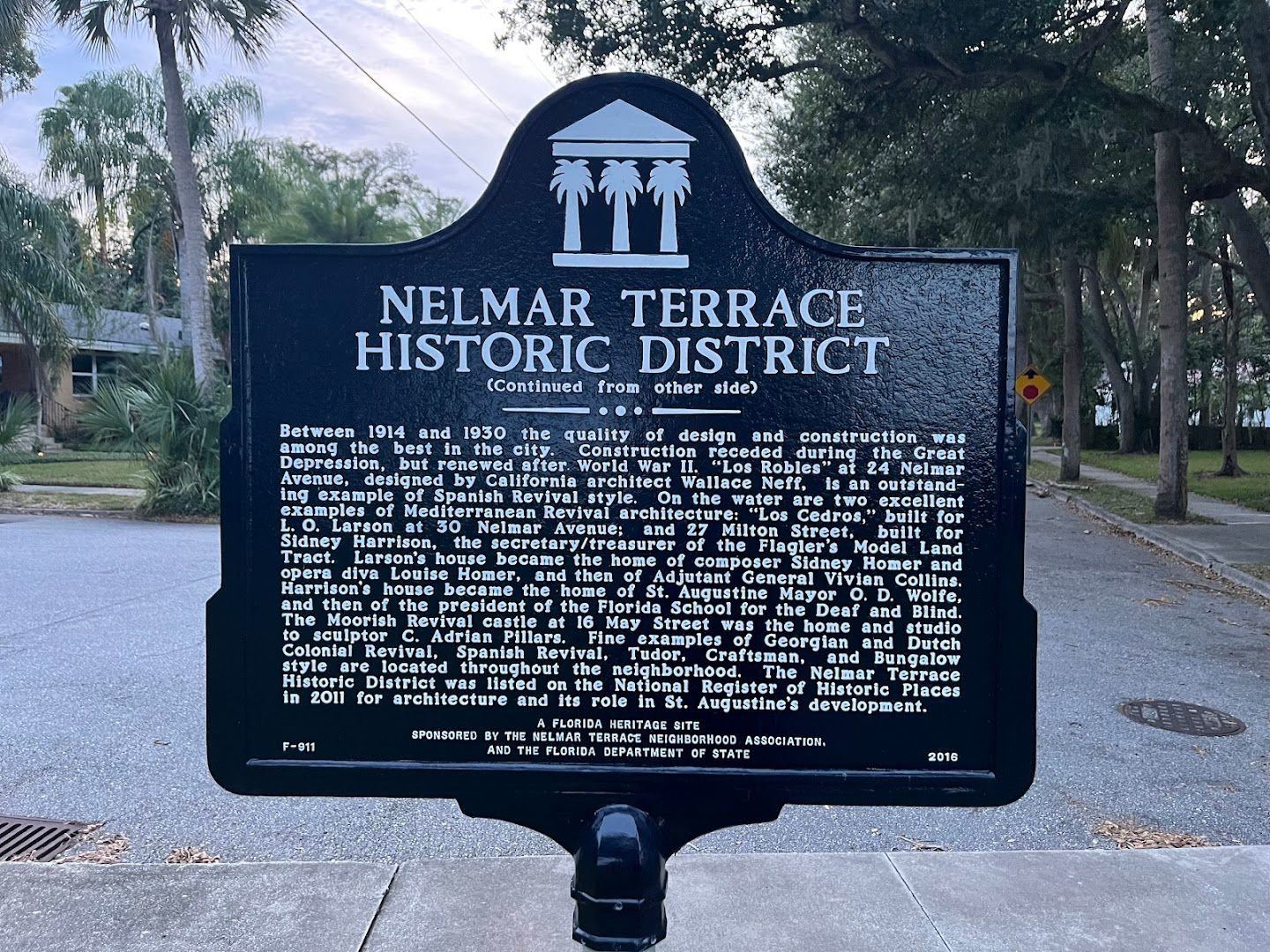 Nelmar Terrace Park sign 2