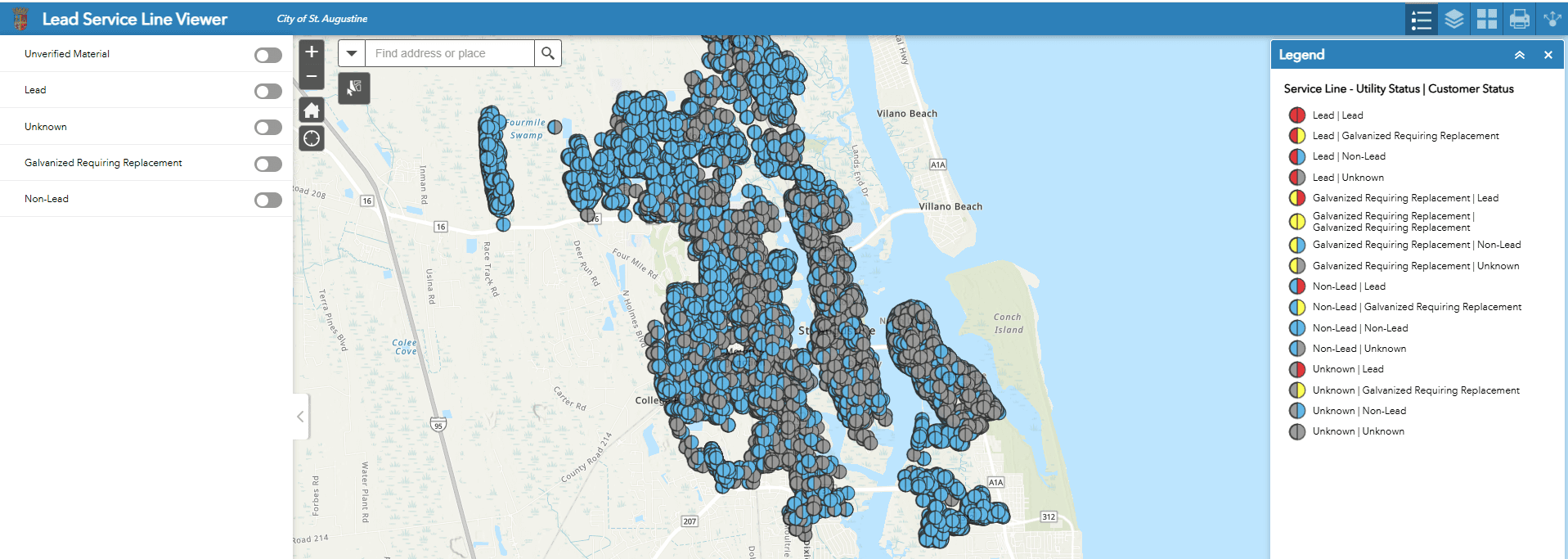 Lead Service Line Map