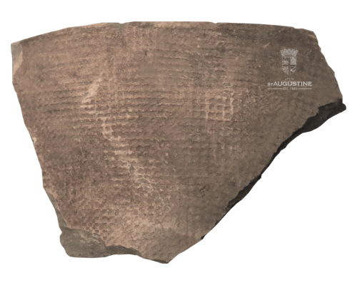 St Johns Period pottery with Saint Augustine logo imposed on top